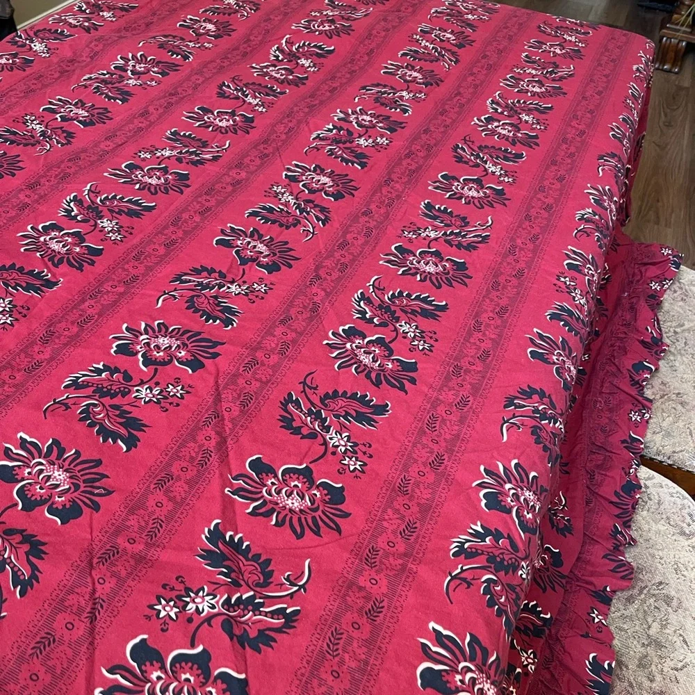 DOUBLE D RANCH home l Twin Duvet Western Red Ruffles